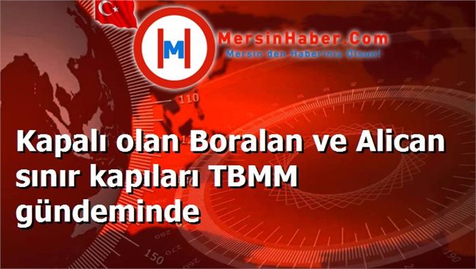 Kapalı olan Boralan ve Alican sınır kapıları TBMM gündeminde