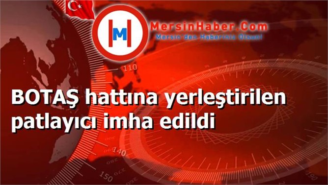 BOTAŞ hattına yerleştirilen patlayıcı imha edildi