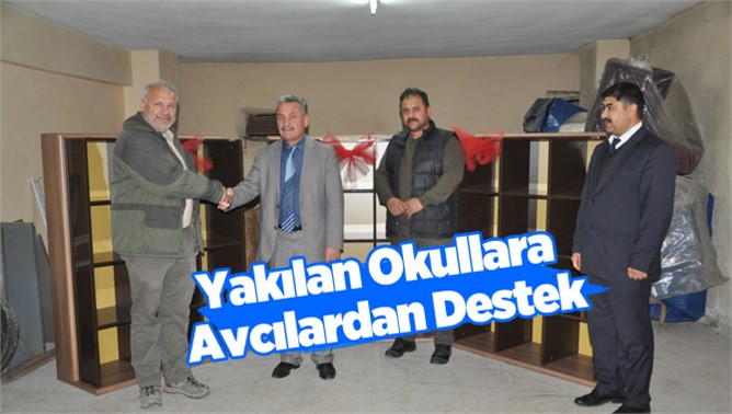 Tarsus’ta Yakılan Okullara Avcılardan Destek