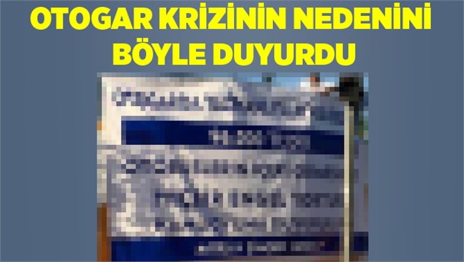 Mersin Otogarında Kriz Devam Ediyor