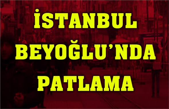 İstanbul Beyoğlu İstiklal Caddesinde Patlama, Patlamada İlk Bilgilere Göre: 6 Kişi Yaralandı