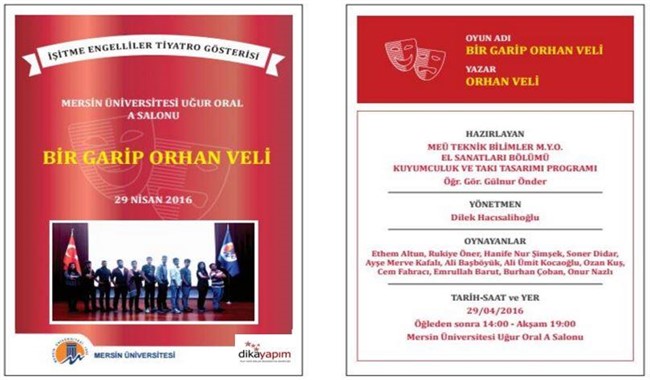 İşitme Engelli Öğrencilerden Tiyatro Oyunu “Bir Garip Orhan Veli”