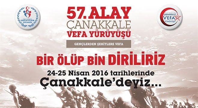 Gençlerden Şehitlere Vefa: 57. Alay Çanakkale Vefa Yürüyüşü