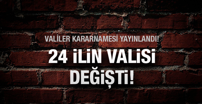 2016 Valiler kararnamesi yayınlandı