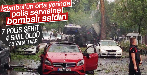 İstanbul Vezneciler'de çevik kuvvet aracına saldırı