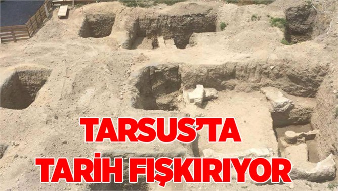 Tarsus'ta inşaat kazısında tarih yapılar ortaya çıktı