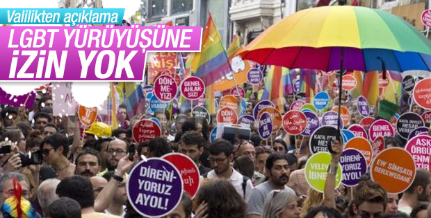 İstanbul Valiliği LGBT yürüyüşüne izin vermeyecek