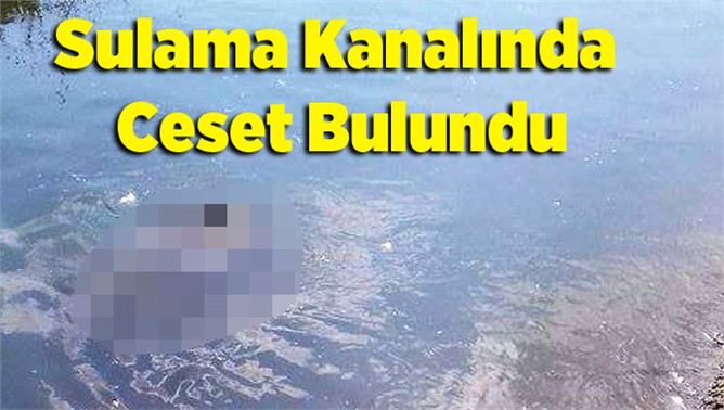 Sulama Kanalında Ceset Bulundu