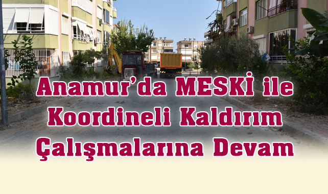 Mersin Anamur'da Kaldırım Çalışmaları Devam Ediyor