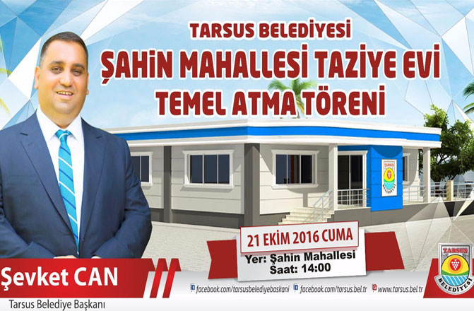 Şahin Mahallesi Taziye Evi’nin Temeli 21 Ekim Salı Günü Atılacak