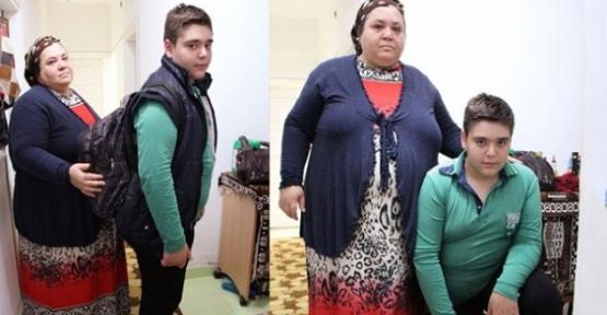 Anne 176 Kilo 13 Yaşındaki oğlu 102 Kilo