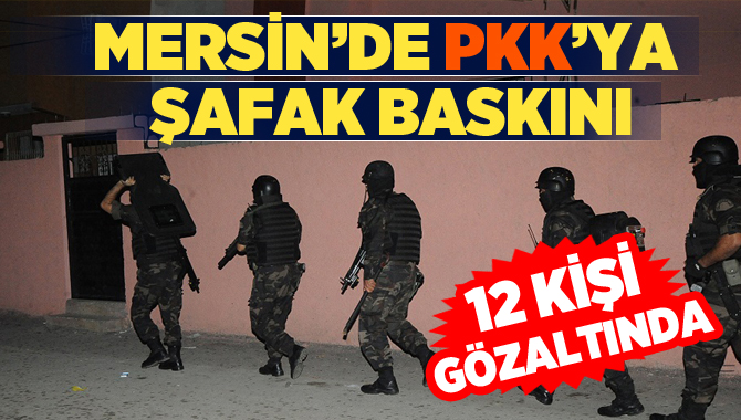 Mersin'de Terör Örgütü PKK'ya Şafak Operasyonu