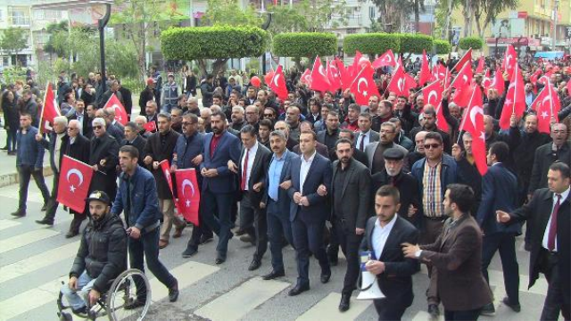 Hatay'da 2 Bin Kişi Kayseri Saldırısı İçin Yürüdü