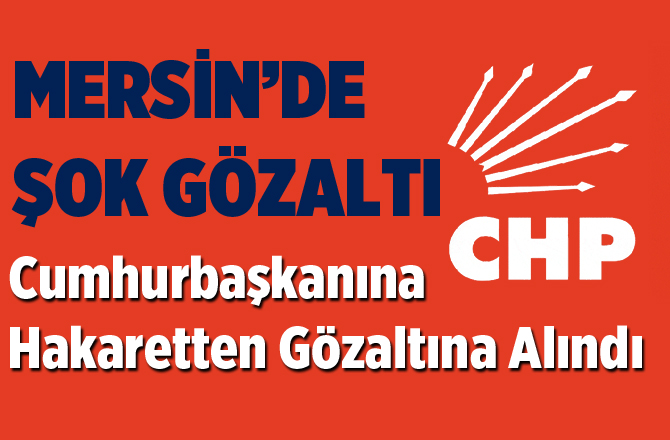 CHP Mersin Kadın Kolları Üyesi Cumhurbaşkanına Hakaretten Gözaltına Alındı