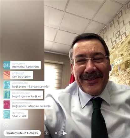 Melih Gökçek Periscope'ta Canlı Yayın Yaptı