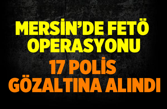 Mersin'de FETÖ Operasyonu