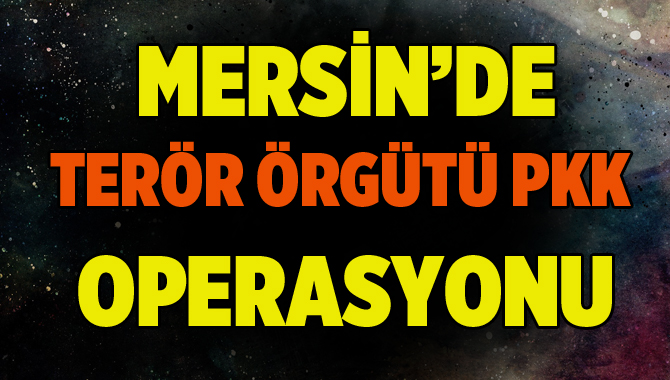 Mersin'de PKK Operasyonu