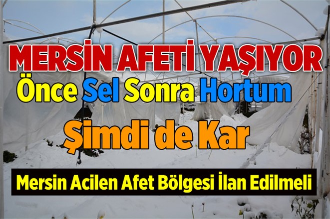 Mersin'de Çiftçileri Şimdi de Kar Vurdu