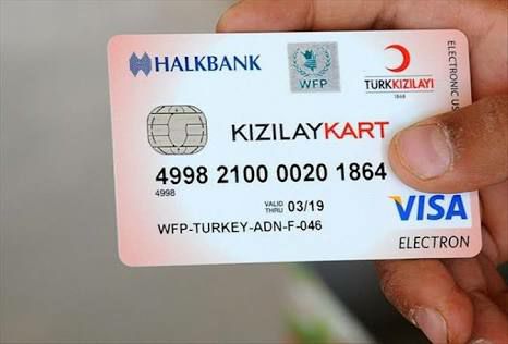 750 BİN SURİYELİ SIĞINMACIYA KIZILAY KART