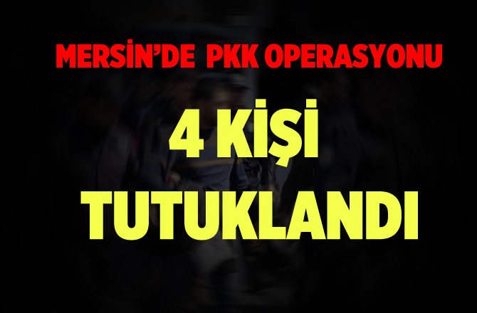 Mersin'de PKK Operasyonunda 4 Kişi Tutuklandı