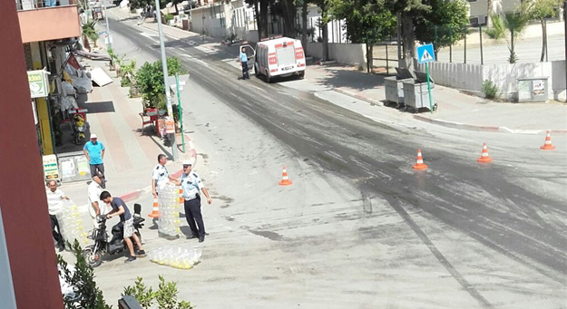 Anamur'da Yola Dökülen Yağ Nedeniyle, Motosikletler Art Arda Kaydı