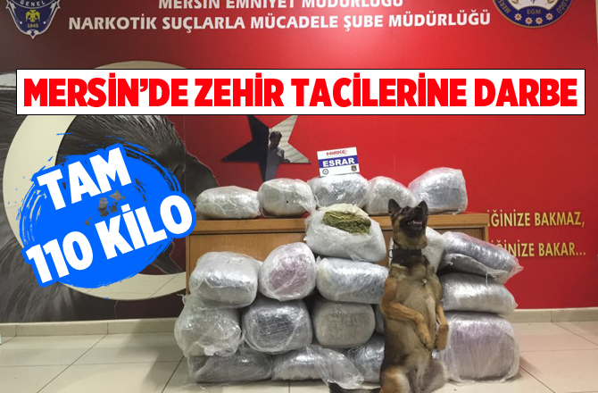 Mersin'de 110 Kilo Esrar Ele Geçirildi