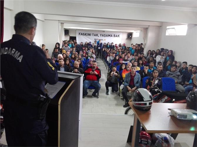 Mersin Mut Jandarma’dan “Kaskını Tak, Yaşamak Bak, Mut’lu Ol” Seminerleri