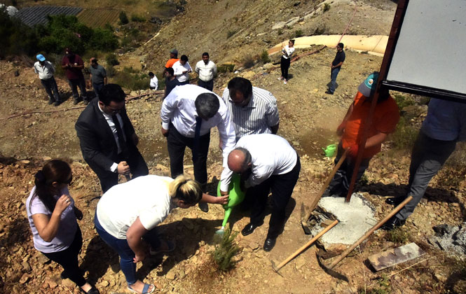 Anamur'da Fidan Dikimi; Şehit İbrahim Şık Hatıra Ormanına Fidan Diktiler