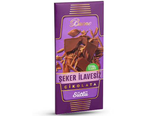 Şeker İlavesiz Sütlü Çikolata Buono 100 gr