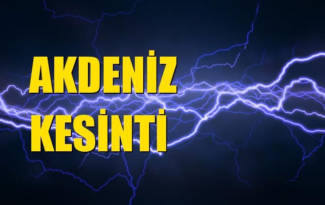 Akdeniz Elektrik Kesintisi 01 Ekim Salı