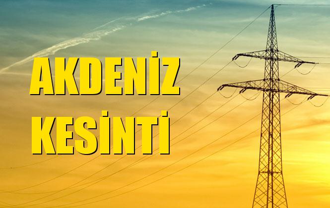 Akdeniz Elektrik Kesintisi 19 Ekim Cumartesi