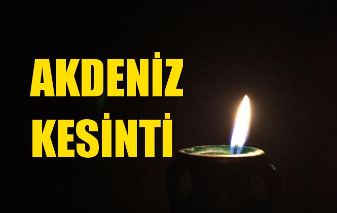 Akdeniz Elektrik Kesintisi 01 Kasım Cuma