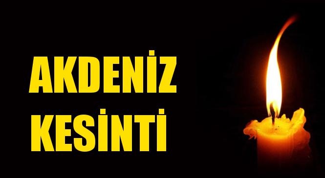 Akdeniz Elektrik Kesintisi 12 Ocak Pazar