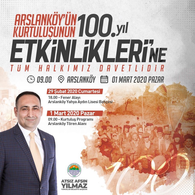 Arslanköy'ün Kurtuluşu'nun 100. Yılı Coşkuyla Kutlanacak