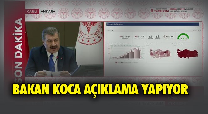 Sağlık Bakanı Dr. Fahrettin Koca, Koronavirüsün  Türkiye'deki 4. Haftasına Dair Açıklama Yaparak Son Bilgileri Paylaştı