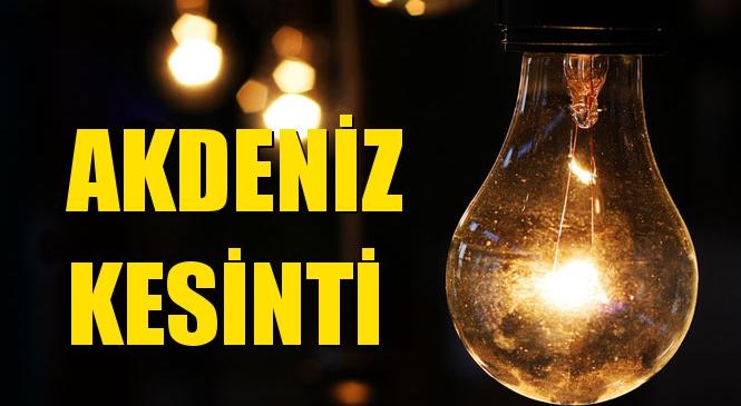 Akdeniz Elektrik Kesintisi 02 Eylül Çarşamba