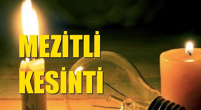 Mezitli Elektrik Kesintisi 02 Eylül Çarşamba