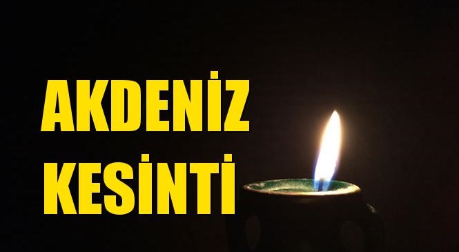 Akdeniz Elektrik Kesintisi 18 Kasım Çarşamba