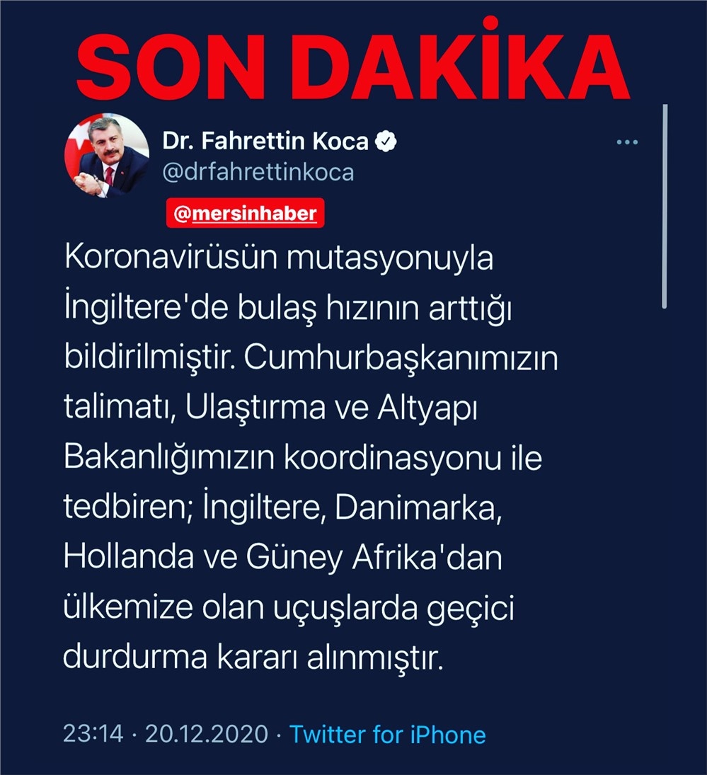 Mutasyona Uğramış Koronavirüs Nedeniyle Bazı Uçuşlar Durdu