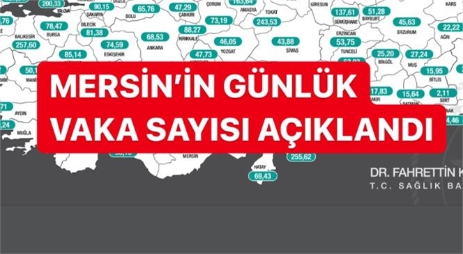 Mersin’in Günlük ve Haftalık Vaka Sayısı Açıklandı