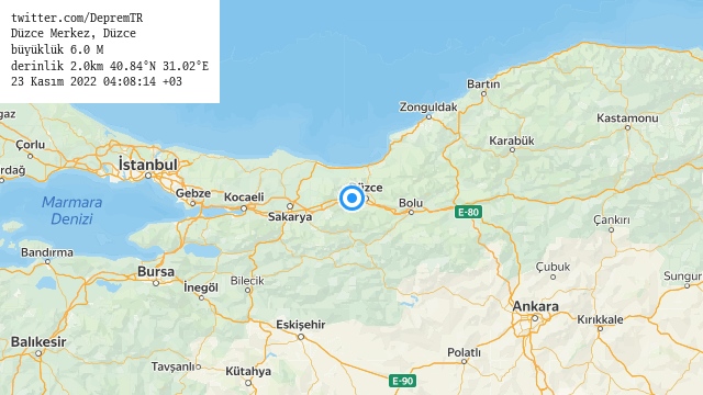 Düzce'de Deprem