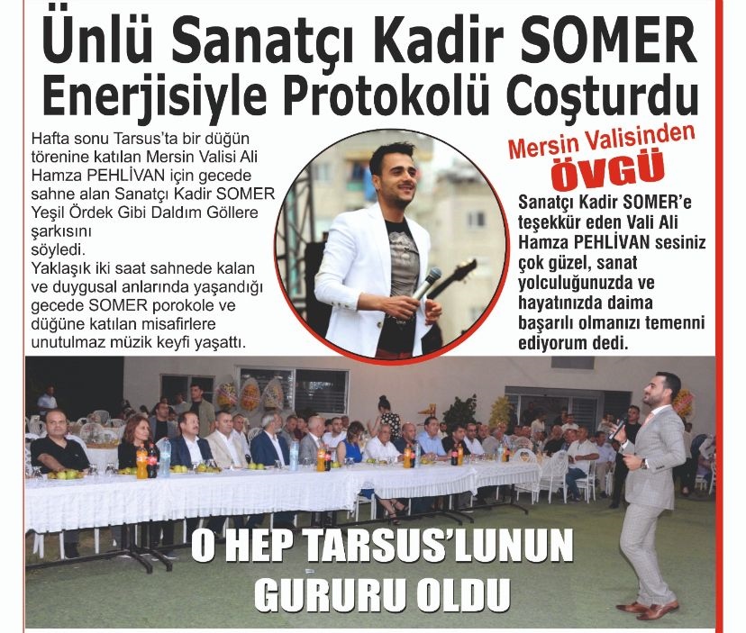 Ünlü Sanatçı Kadir Somer Enerjisiyle Protokolü Coşturdu