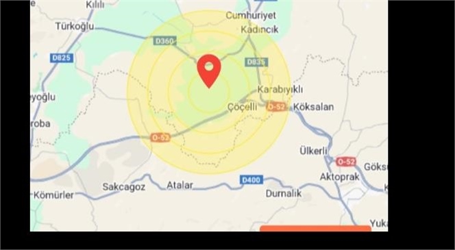 KAHRAMANMARAŞ'TA 3,7 VE 4,9 BÜYUKLÜĞÜNDE DEPREM