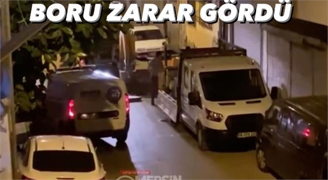 Mersin'de Su Arızası Sırasında Doğal Gaz Borusu Delindi