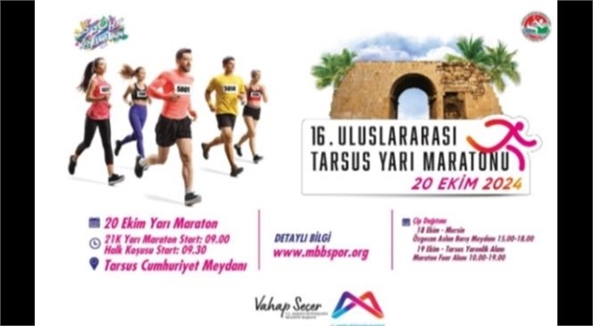 16. Uluslararası Tarsus Yarı Maratonu Bugün Koşulacak