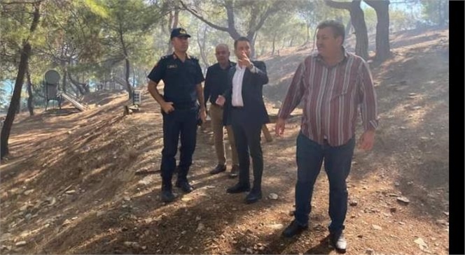 Mersin Pullu Tabiat Parkında çıkan yangına anında müdahale edildi