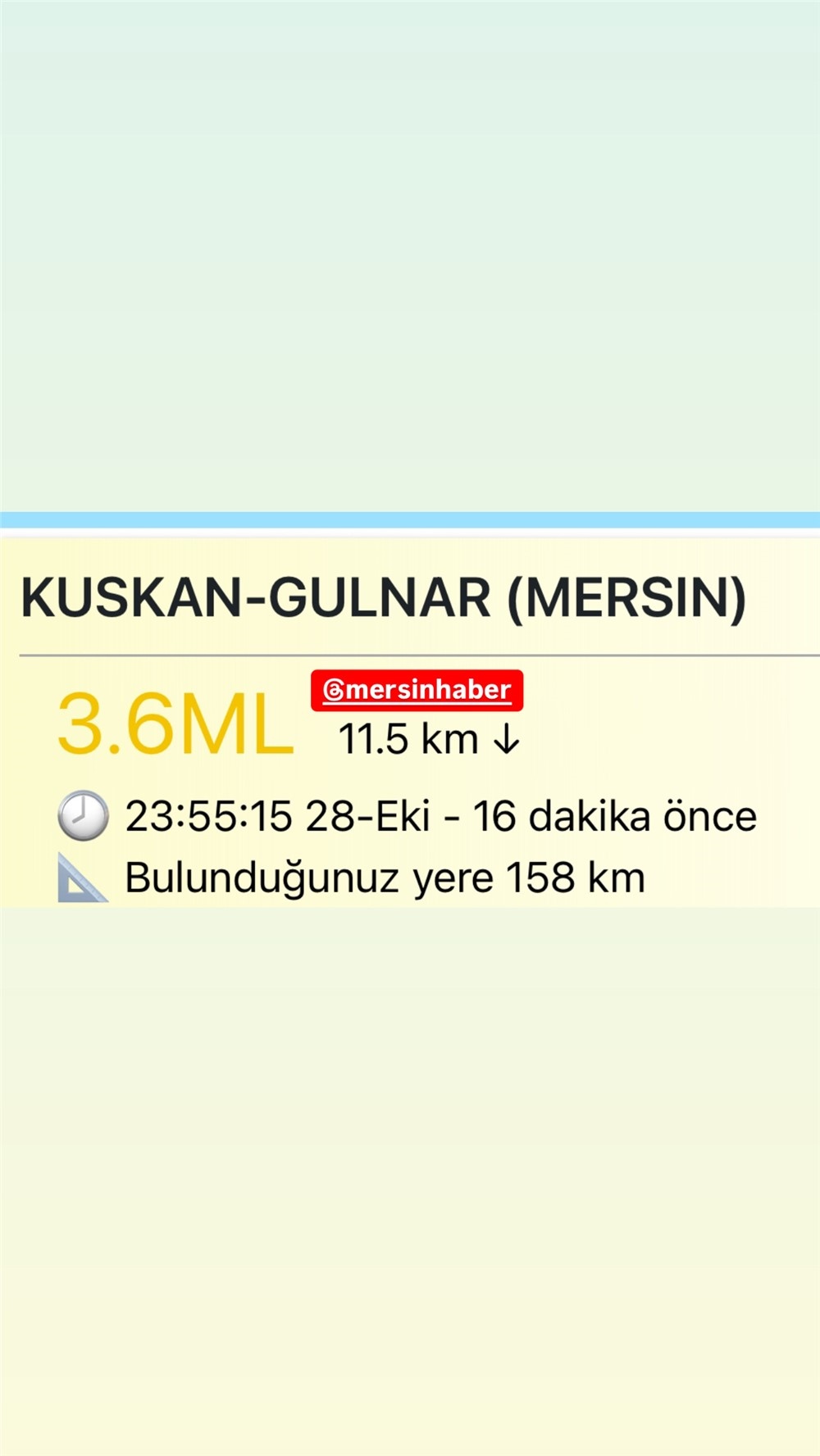 Mersin'de Deprem! Mersin Gülnar’da 3.6 Büyüklüğünde Deprem Meydana Geldi