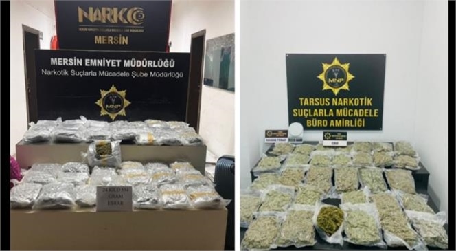 MERSİN'DE NARKOTİK EKİPLERİ 33 KG ESRAR YAKALADI