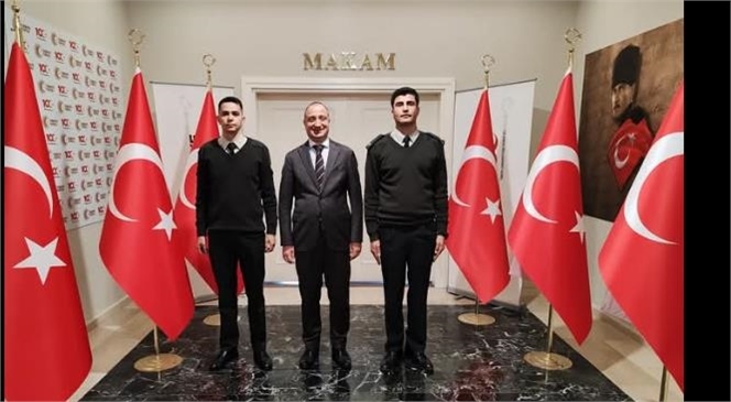 TEĞMEN BUDAK İLE ASTSUBAY MERSİN'DEN KAYMAKAM AKYÜZ'E ZİYARET