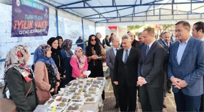 KAYMAKAM AKYÜZ, " HAYIR ÇARŞISI" AÇILIŞINA KATILDI